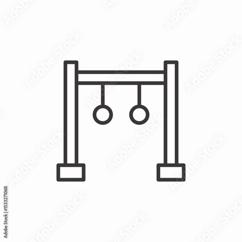 horizontal bar workout icon sign vector