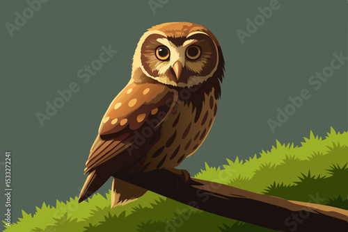 owl sitting on a branch