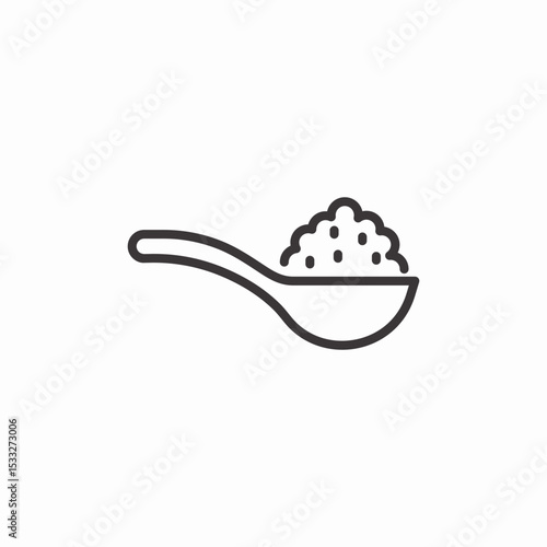 spoon with sugar icon sign vector
