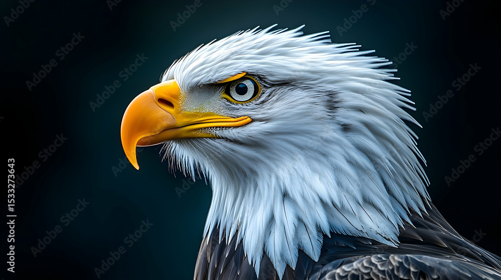 Obraz premium Close-up portrait of a majestic bald eagle.