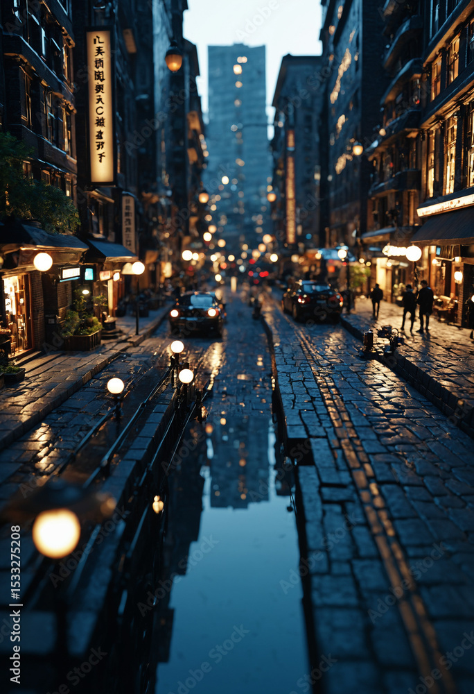 Fototapeta premium night traffic in the city
