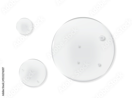 Fotografie Realistic cosmetic serum drop Texture of liquid drops serum gel or collagen skin