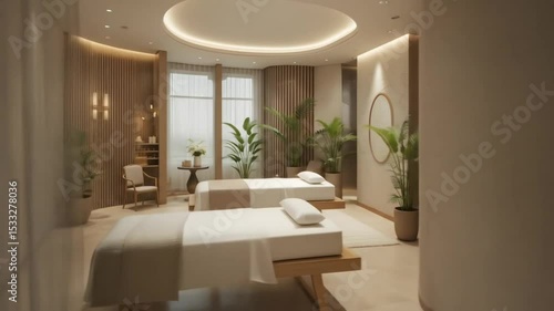 Luxurious spa treatment room design. Clean delivery – no audio, full creative freedom.