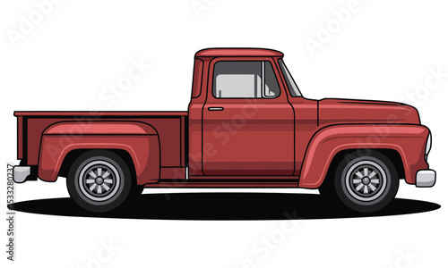old red truck