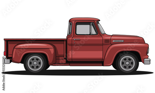 old red truck