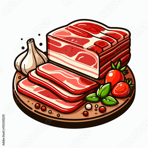 vector illustration of cutlets