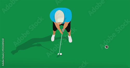 Great simple golfer background design for any media	