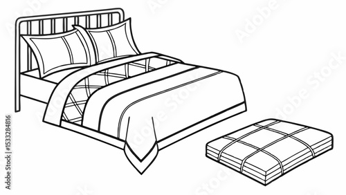 Comfortable Bedding Set Duvet, Pillow, and Mattress Pad