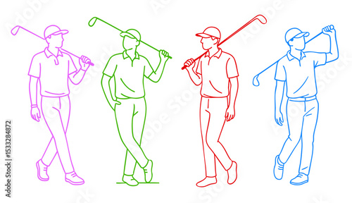 Golf Player One-Handed Follow-Through – Stylish or casual follow-through pose