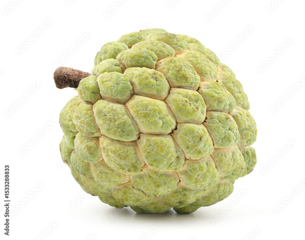 Fototapeta premium Custard apple isolated on white background. Clipping path.