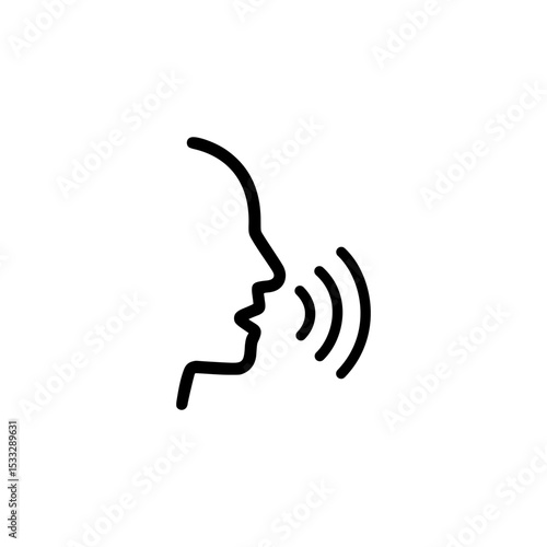 voice control outline icon or voice control label vector isolated. Best voice control icon for websites, apps, or product relate about voice control.