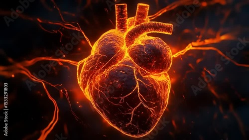 Fiery Heart with Lava Anatomy.
