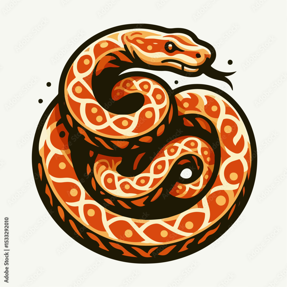 Obraz premium python vector illustration