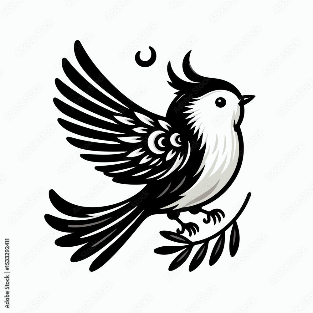 Fototapeta premium beautiful bird logo vector illustration