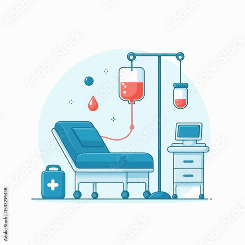 blood transfusion vector illustration