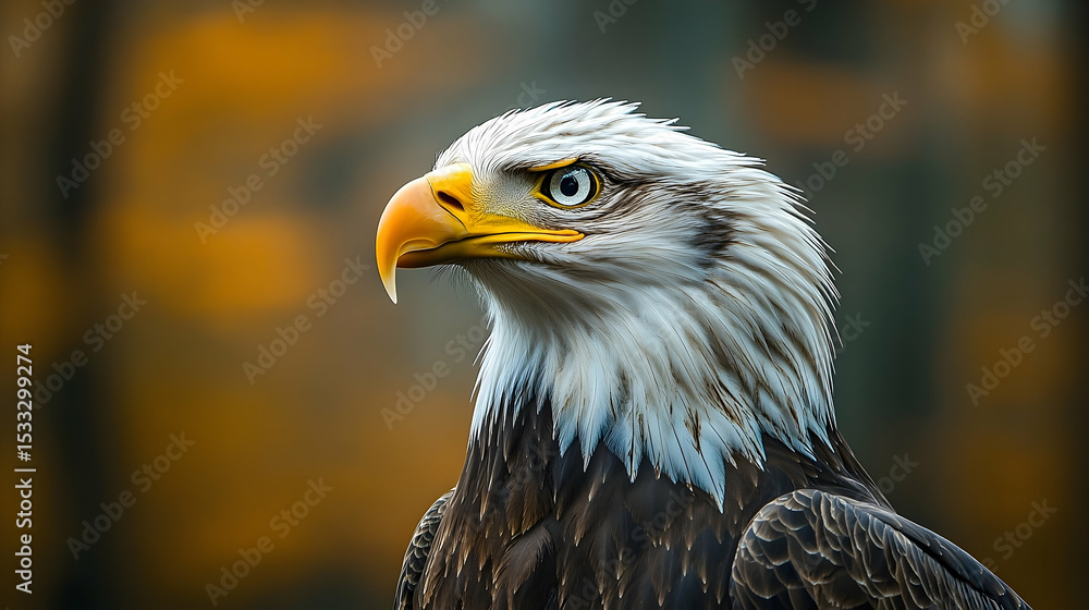 Obraz premium Close-up portrait of a majestic bald eagle.