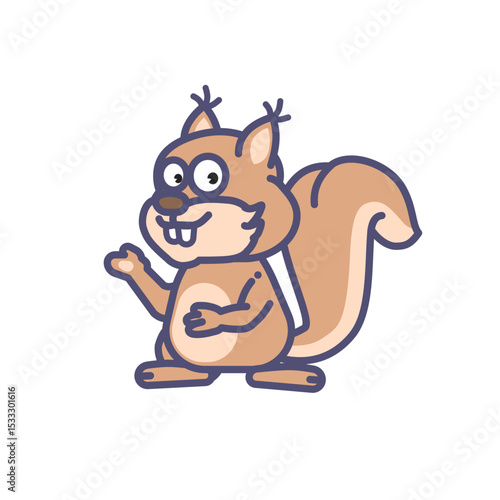 Cute Squirrel with Nut
