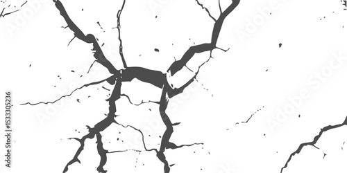cracked ground, ground distress texture, damage texture. old wall background crack vector, grunge texture.
