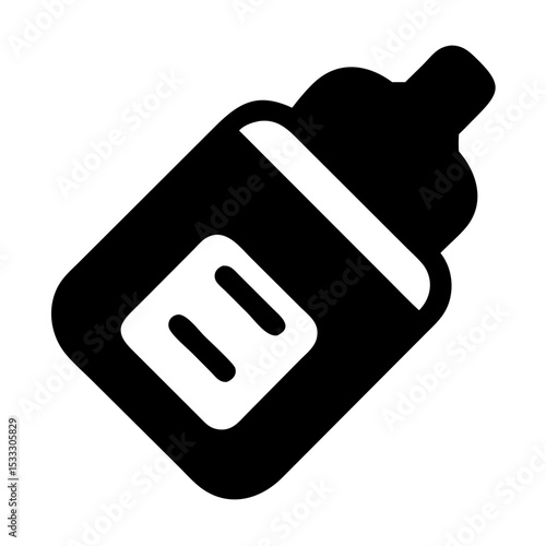 Clean Outline Vector Design of a Baby Bottle Suitable for Various Uses