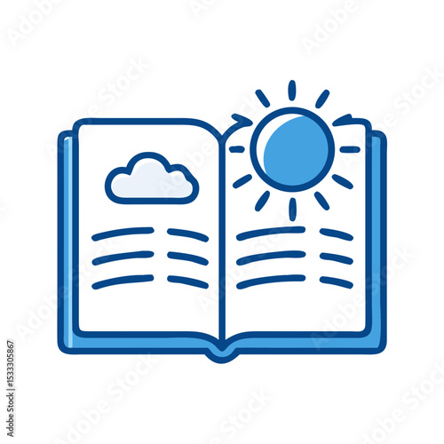 Daily Mood Journal With Sun and Cloud Symbols for Reflections