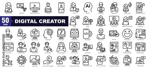  Digital Creator Icon Set