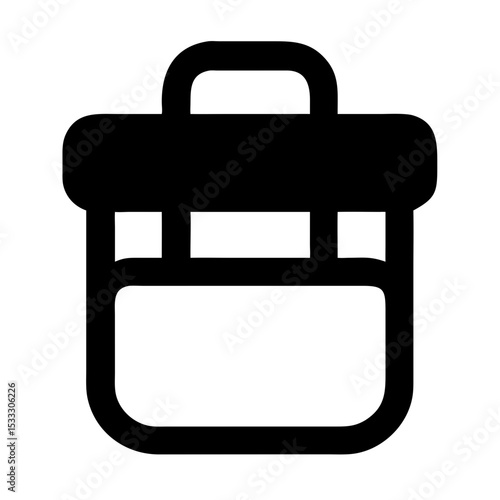 Outline of a School Backpack Icon for Educational Purposes