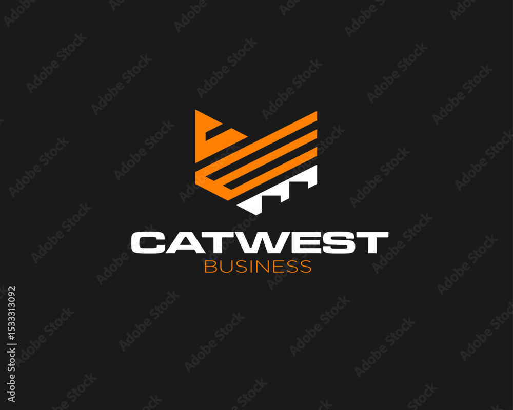cat business up logo designs cat business up logo designs
