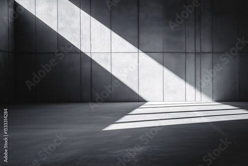 Modern Industrial Interior with Minimalistic Design. Abstract Architecture and Natural Light