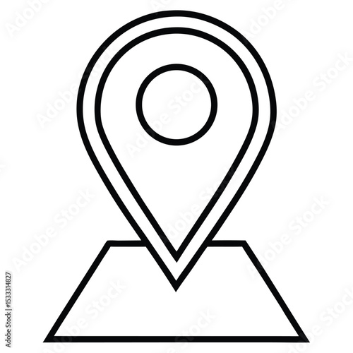 map pointer icon google map line art vector eps