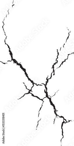 リアルなひび割れのイラスト