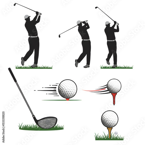 Trending Adobe Stock Golf Player and Equipment Silhouettes