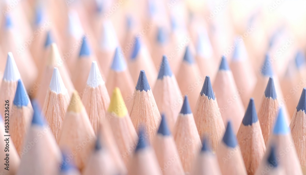 Close-up of sharpened colored pencils Close-up of sharpened colored pencils