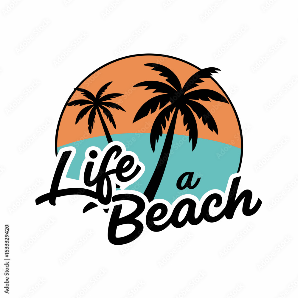 Naklejka premium summer vacation vector illustration