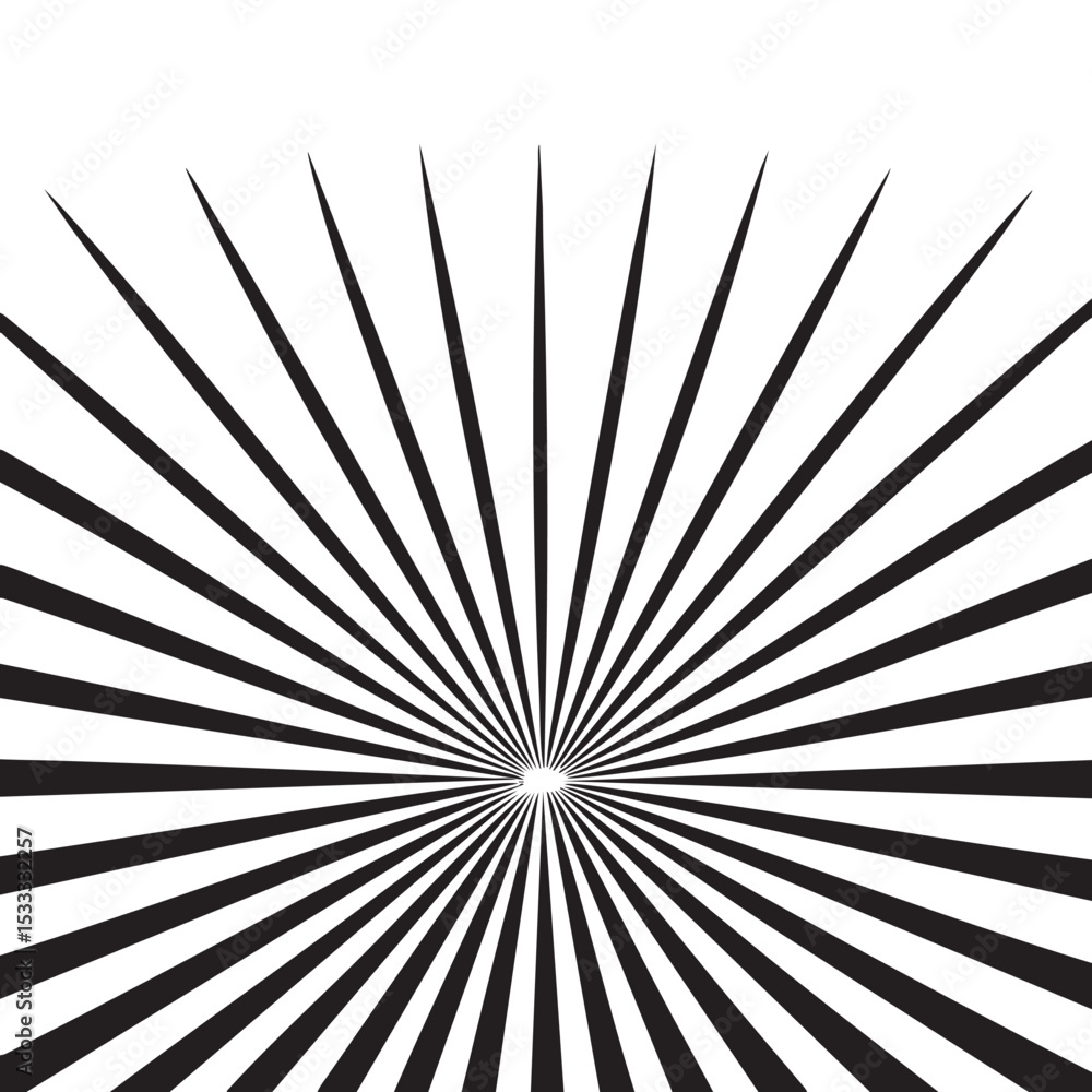 Obraz premium Rays silhouette isolated in White background