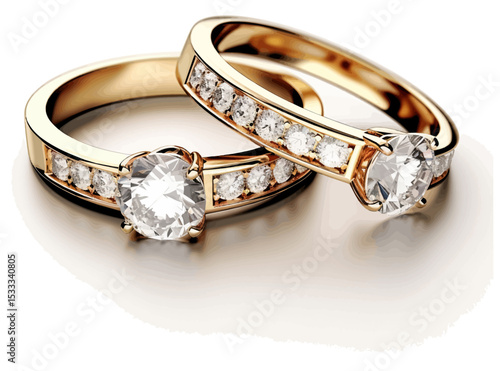 golden rings with diamonds
