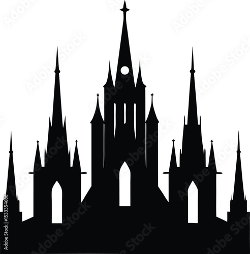 silhouette of the cathedral