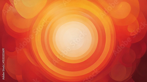 An abstract design of concentric circles in warm shades of red and orange, creating a dynamic, vibrant pattern.