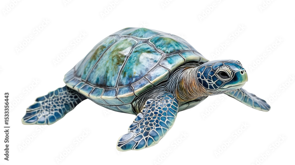Fototapeta premium sea turtle isolated on white background