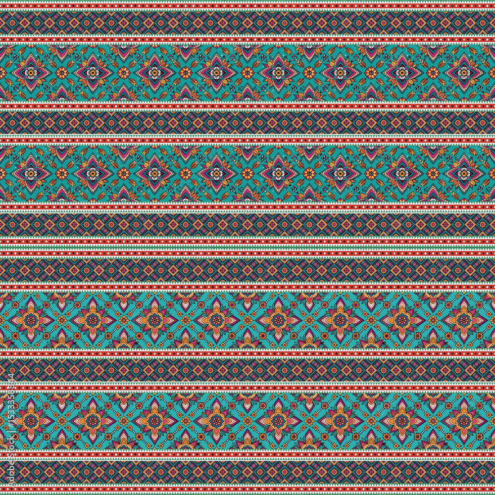 ethnic floral seamless pattern. abstract ornamental pattern ethnic floral seamless pattern. abstract ornamental pattern