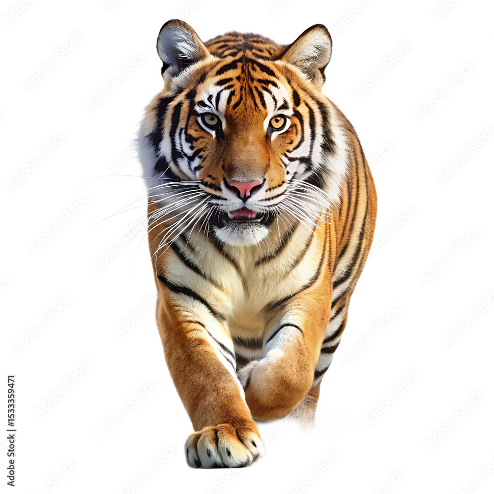Obraz premium Tiger isolated on white background