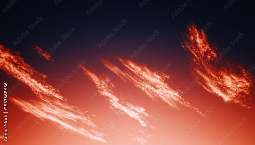 Fiery sunset cloudscape Fiery sunset cloudscape