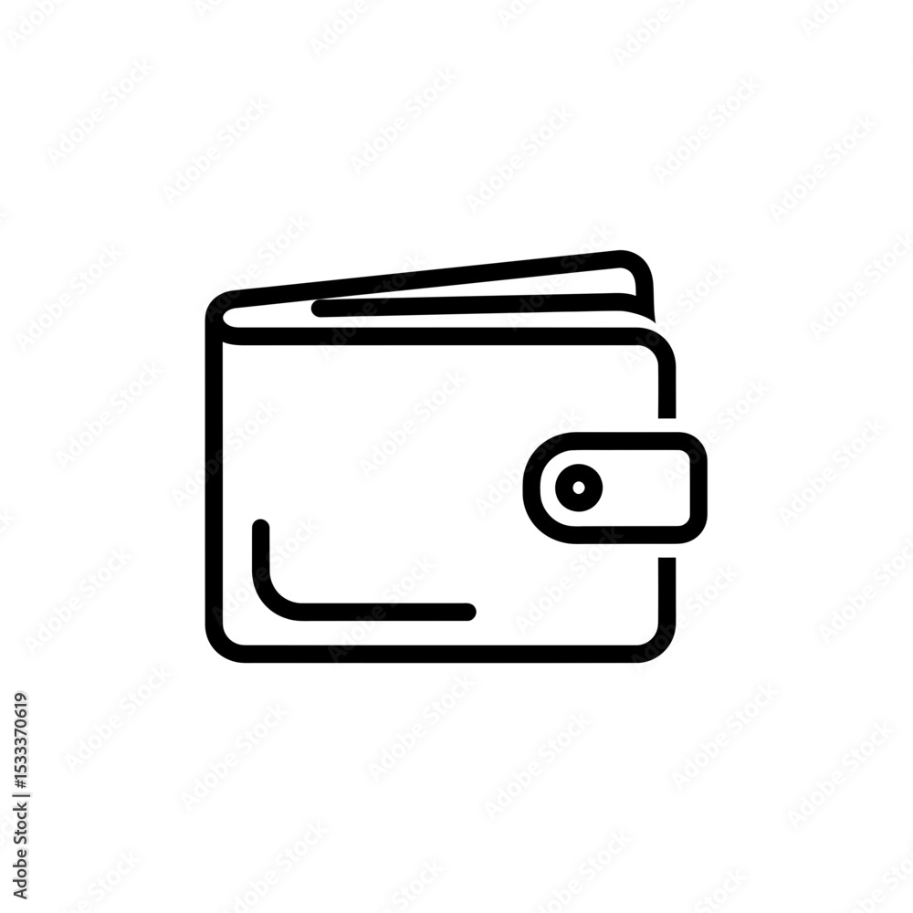 Minimalist Wallet Icon Illustration for Finance and Business Design Projects, Vector Line Art for Graphic Elements Minimalist Wallet Icon Illustration for Finance and Business Design Projects, Vector Line Art for Graphic Elements
