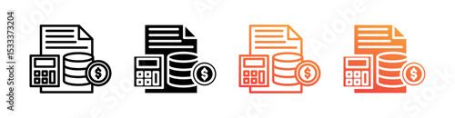 Finance Multiple Style Icon Set Vector 