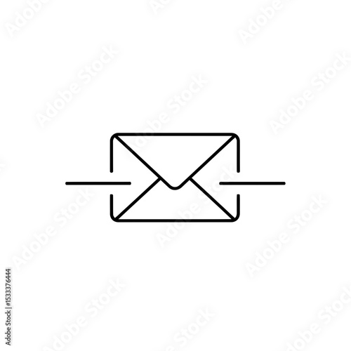 Minimalist Mail Sending Icon: Streamlined Communication Vector for Modern Interface Design and Digital Platforms, Illustrating Instant Message Delivery Process