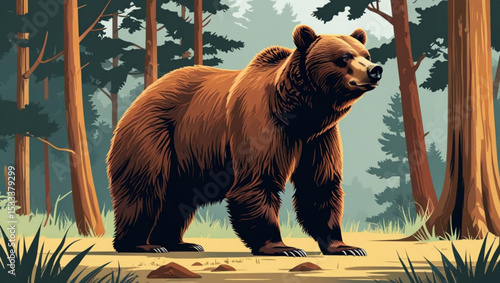 brown bear on a rock