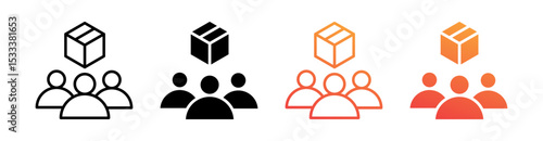 Wallpaper Mural Employees Multiple Style Icon Set Vector  Torontodigital.ca