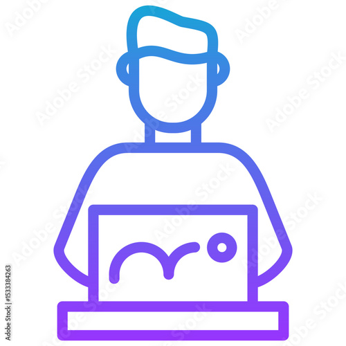 animator line gradient icon