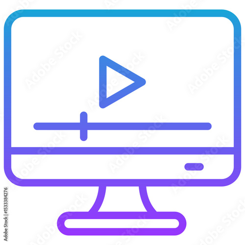 motion graphics artist line gradient icon