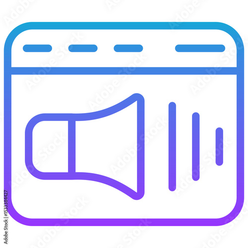 sound designer line gradient icon