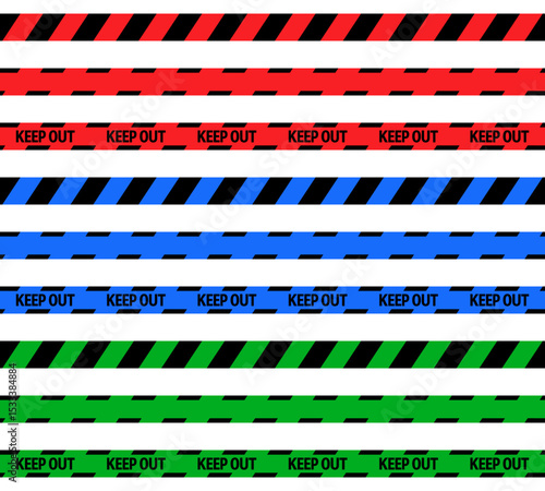 赤・青・緑のトラテープ バナー3色セット